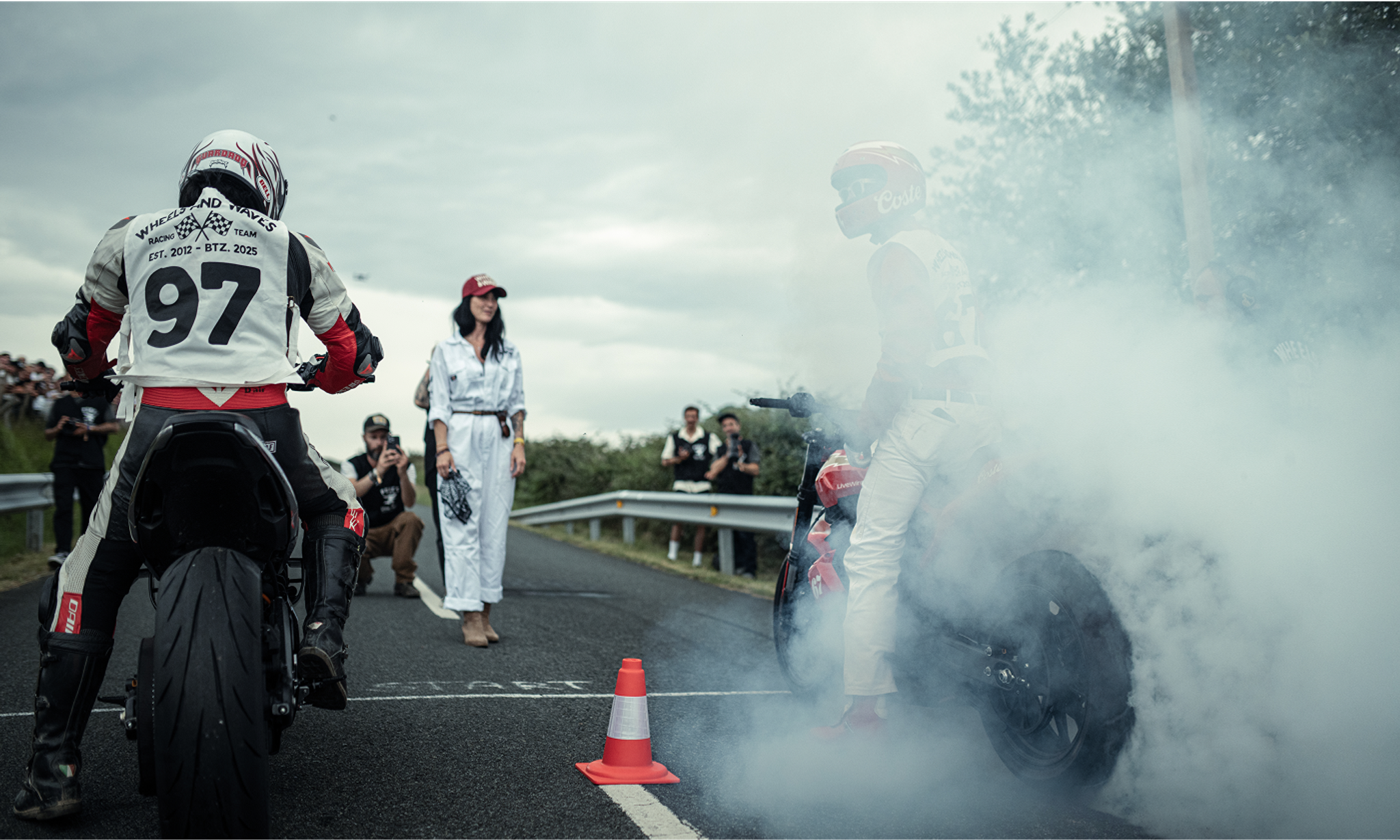 wheels and waves, events, coste, smco, the pulse, articles,, people, competition, bike, smoke, vehicle, action, flame, race