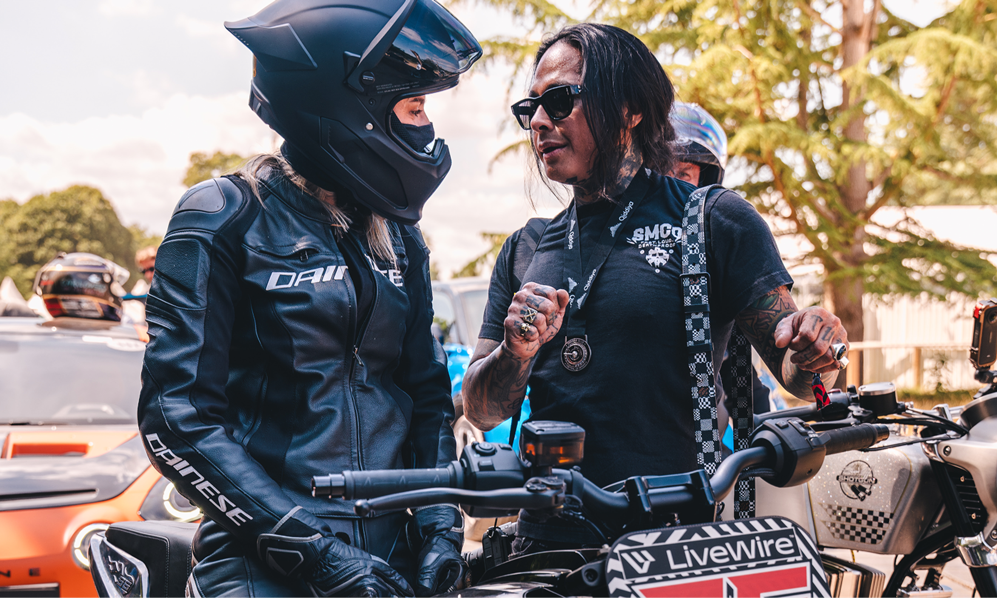 news, articles, cms, s2 alpinista, festival of speed, fos, goodwood, bike, motorbike, biker, vehicle, seated, police, helmet, people, race, road, woman
