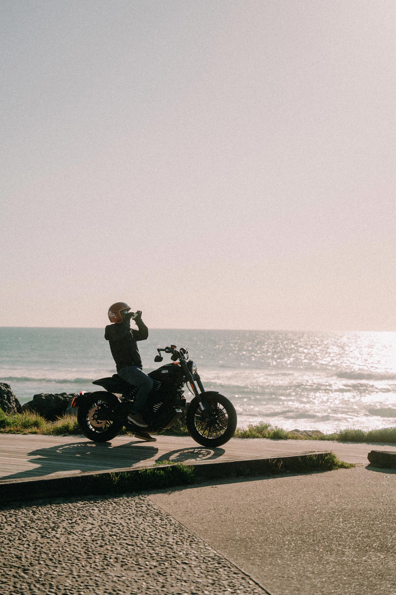 wheels and waves, livewire one, del mar, alpinista, mulholland, honcho, bike, beach, sea, motorbike, ocean, rider, people, hurry, water, travel, surf, biker, seated, sport, transportation system