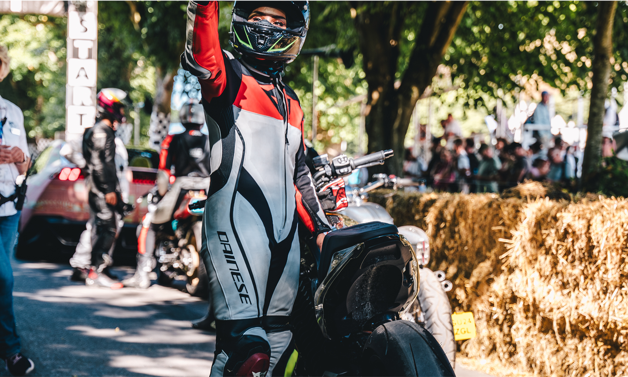news, articles, cms, s2 alpinista, festival of speed, fos, goodwood, bike, race, people, biker, competition, street, seated, road, helmet, action, vehicle, cyclist, track, man, recreation, rider, motorbike